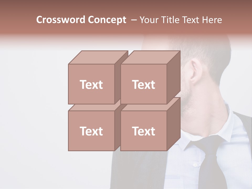Hairstyle Desaturated Handsome PowerPoint Template
