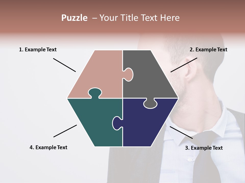 Hairstyle Desaturated Handsome PowerPoint Template