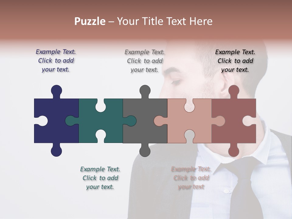 Hairstyle Desaturated Handsome PowerPoint Template