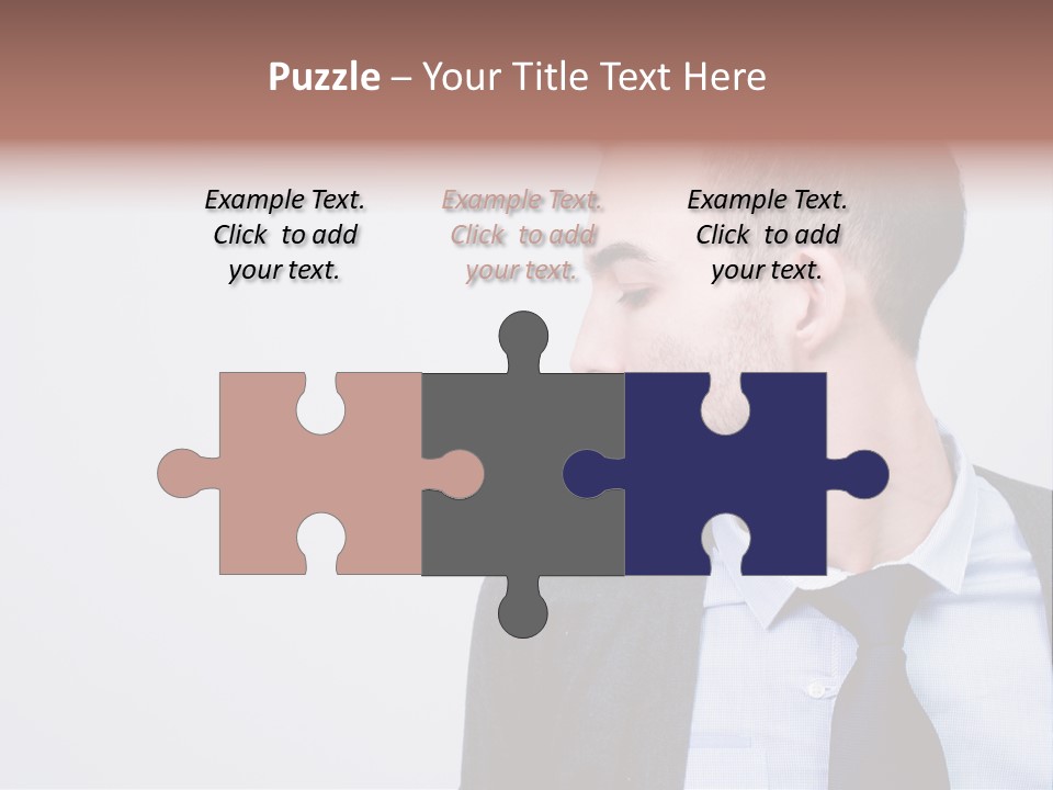 Hairstyle Desaturated Handsome PowerPoint Template