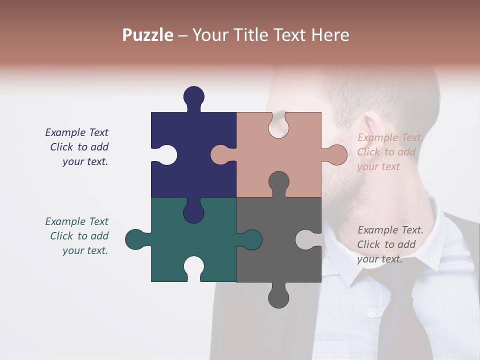 Hairstyle Desaturated Handsome PowerPoint Template