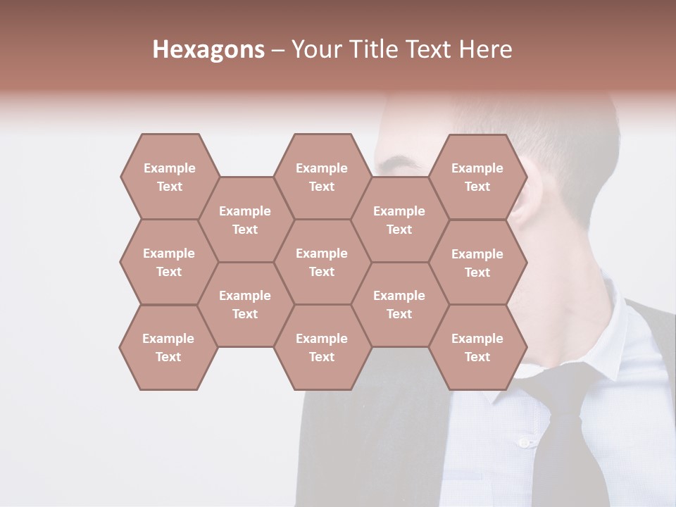 Hairstyle Desaturated Handsome PowerPoint Template