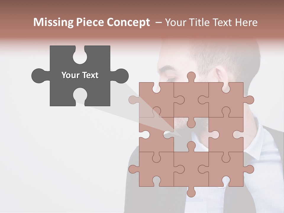 Hairstyle Desaturated Handsome PowerPoint Template