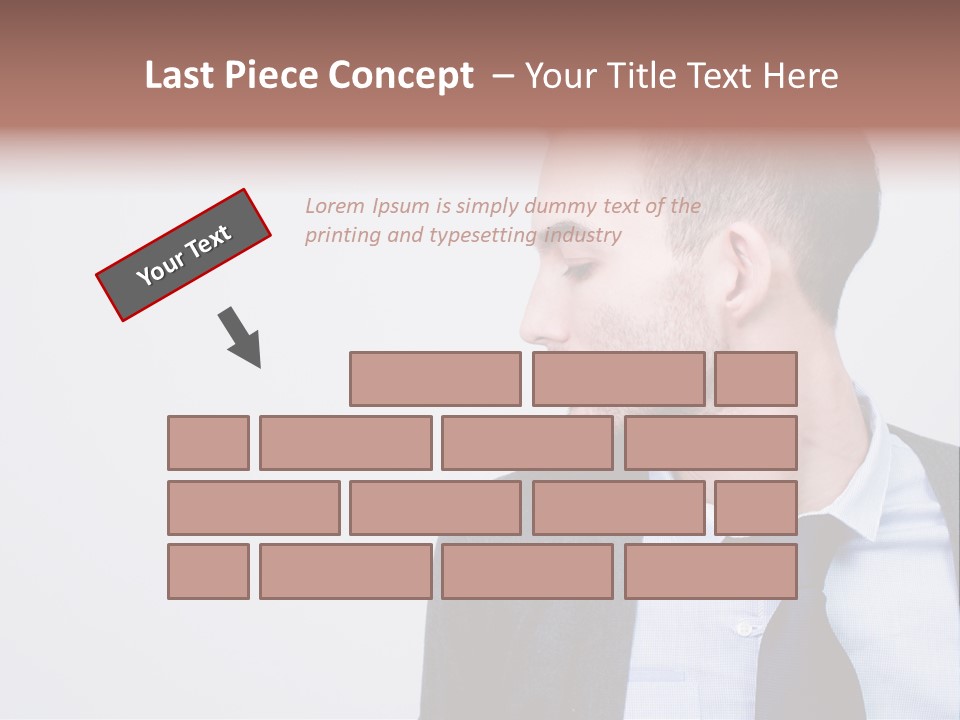 Hairstyle Desaturated Handsome PowerPoint Template