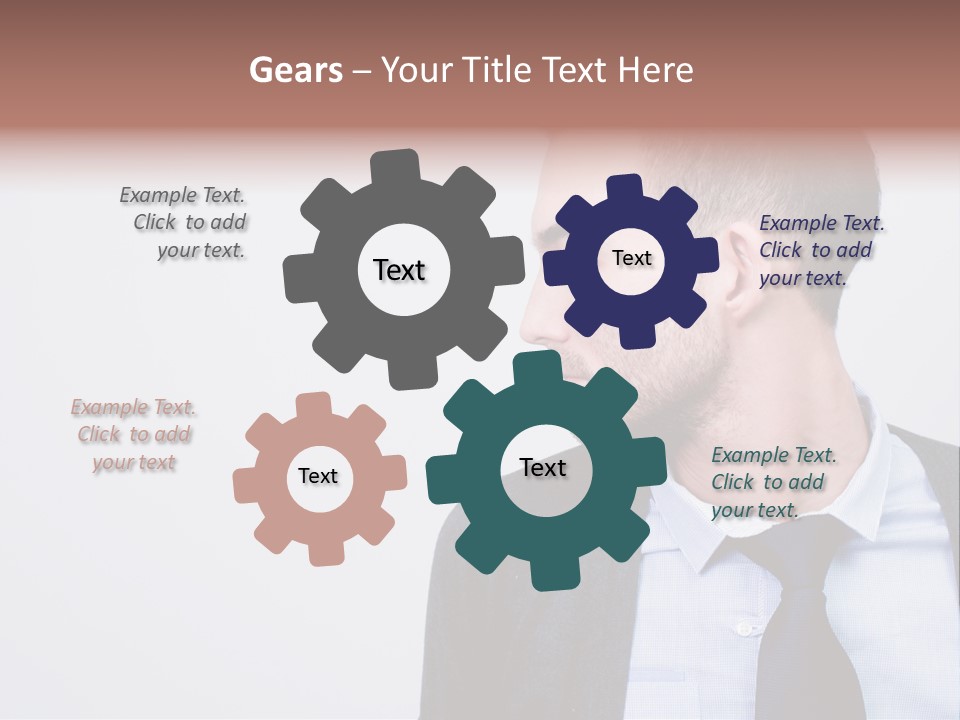 Hairstyle Desaturated Handsome PowerPoint Template