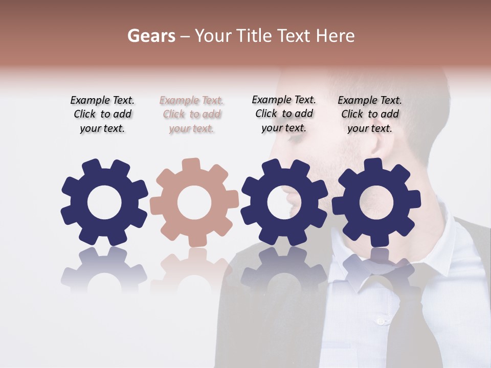 Hairstyle Desaturated Handsome PowerPoint Template