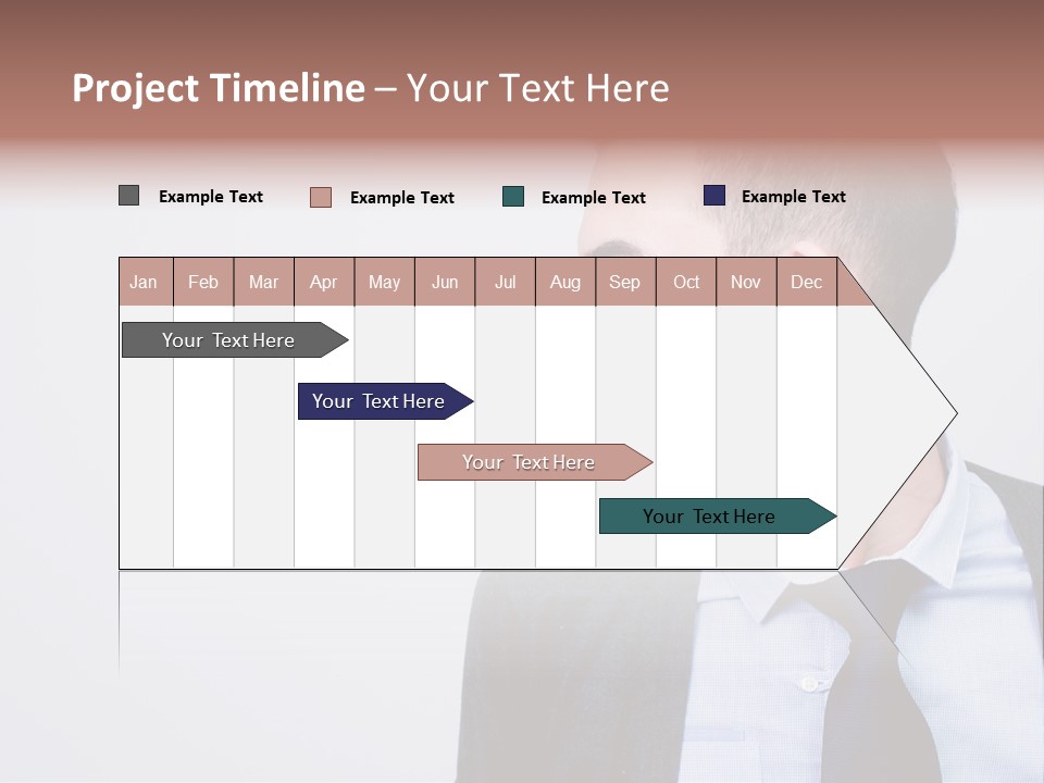 Hairstyle Desaturated Handsome PowerPoint Template