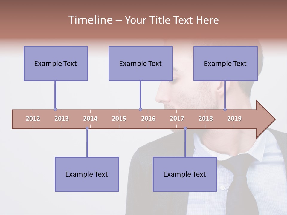 Hairstyle Desaturated Handsome PowerPoint Template