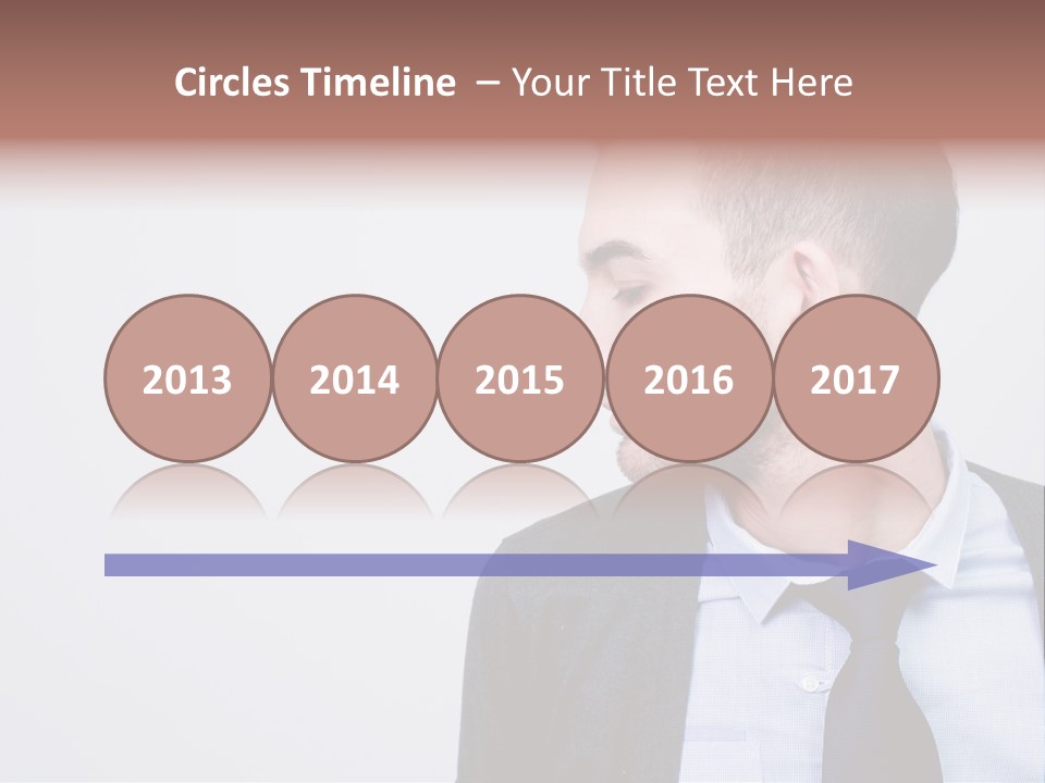 Hairstyle Desaturated Handsome PowerPoint Template