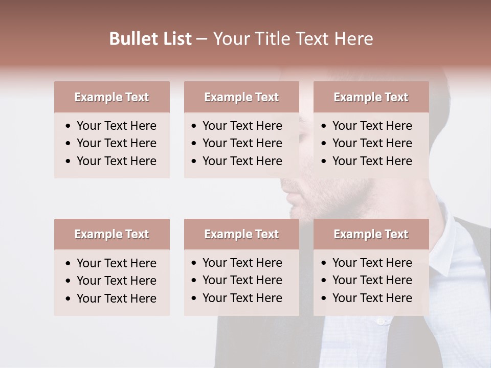 Hairstyle Desaturated Handsome PowerPoint Template