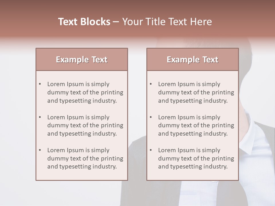 Hairstyle Desaturated Handsome PowerPoint Template