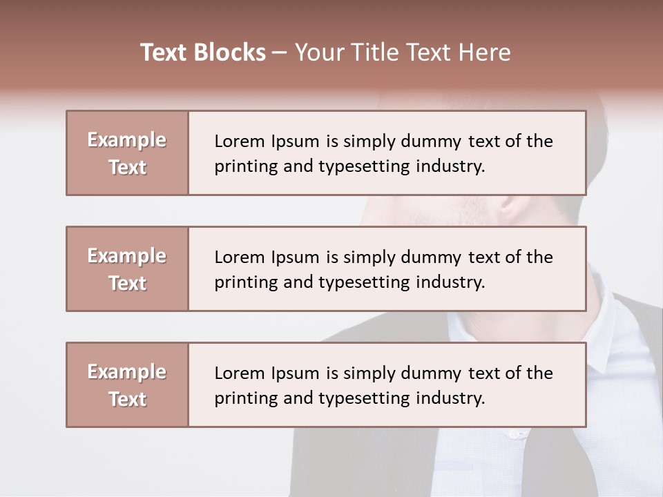 Hairstyle Desaturated Handsome PowerPoint Template