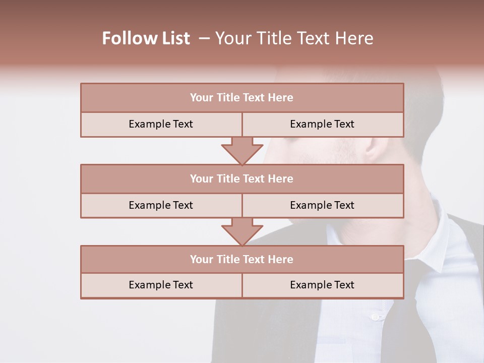 Hairstyle Desaturated Handsome PowerPoint Template