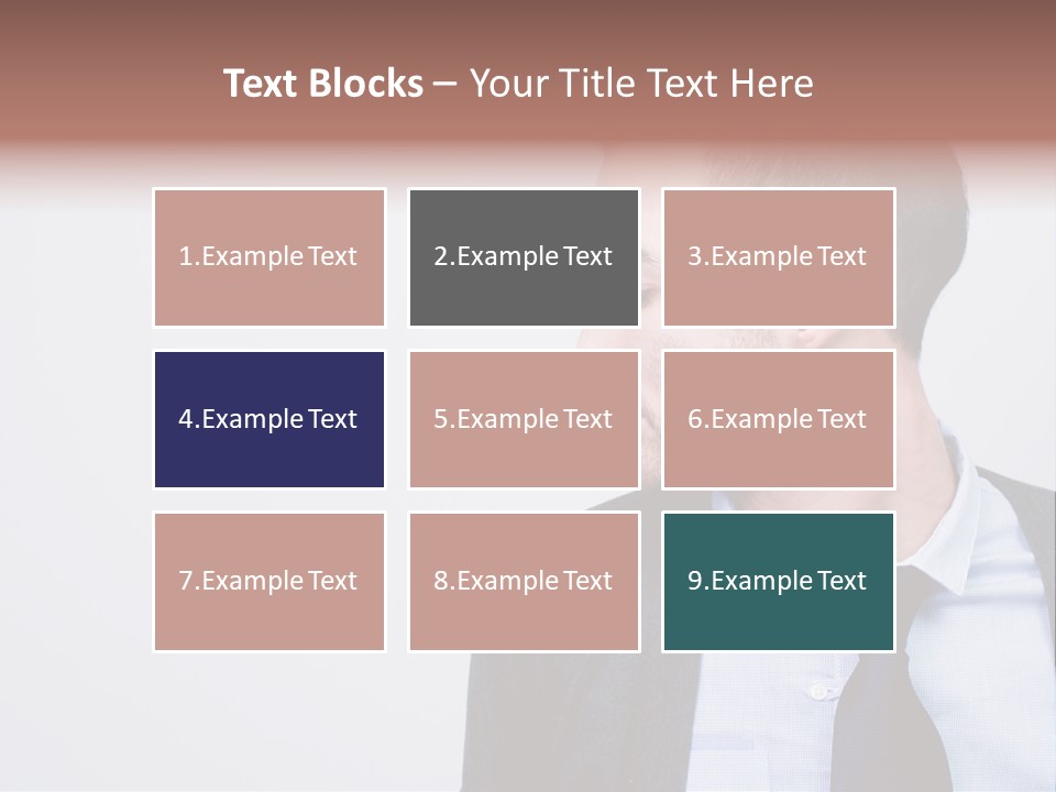 Hairstyle Desaturated Handsome PowerPoint Template