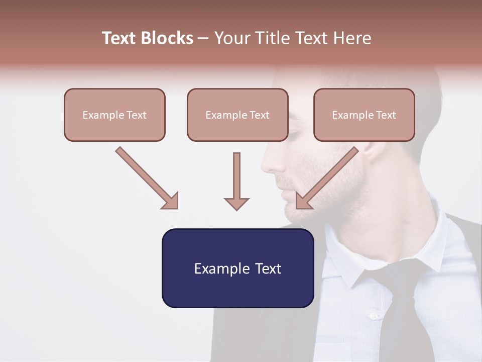 Hairstyle Desaturated Handsome PowerPoint Template