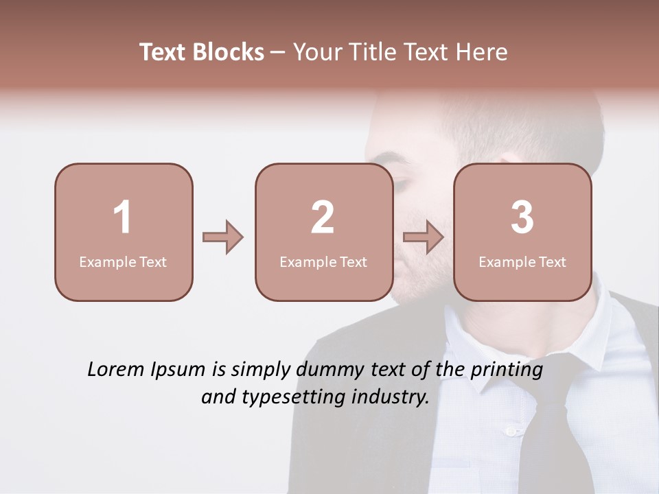 Hairstyle Desaturated Handsome PowerPoint Template