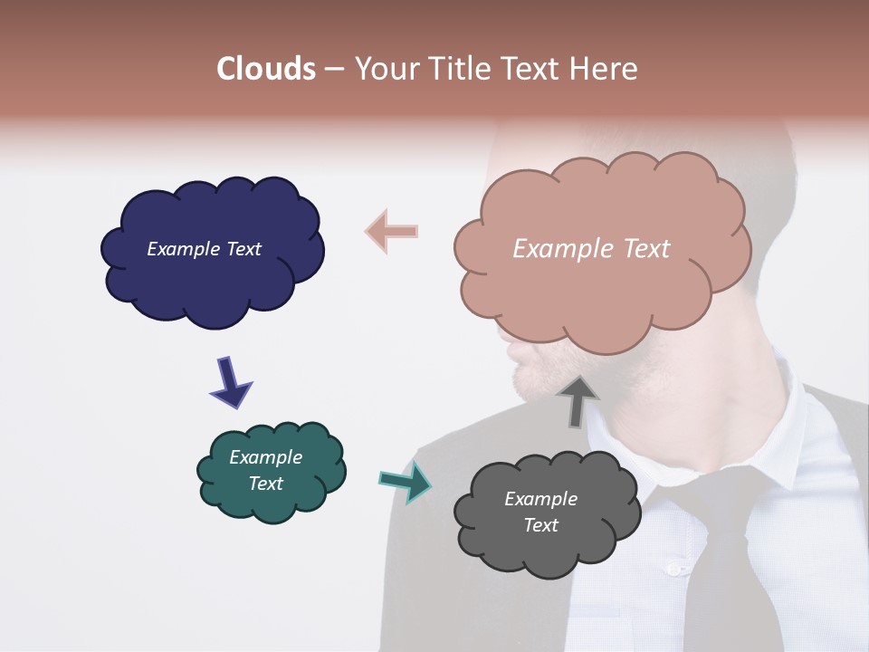 Hairstyle Desaturated Handsome PowerPoint Template