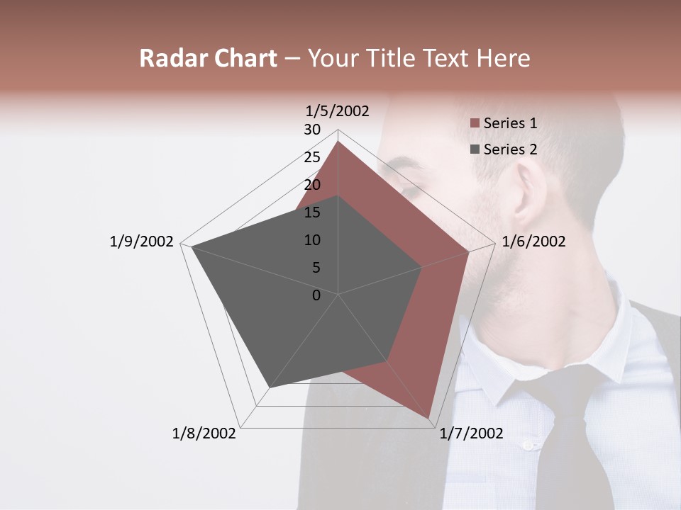 Hairstyle Desaturated Handsome PowerPoint Template