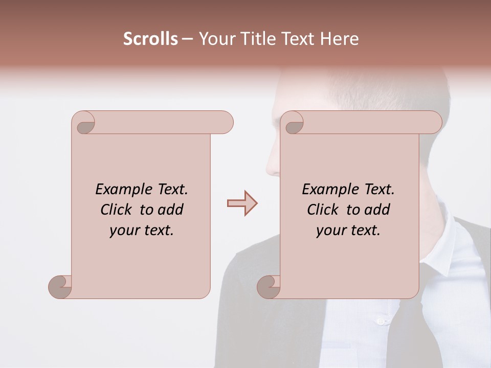 Hairstyle Desaturated Handsome PowerPoint Template