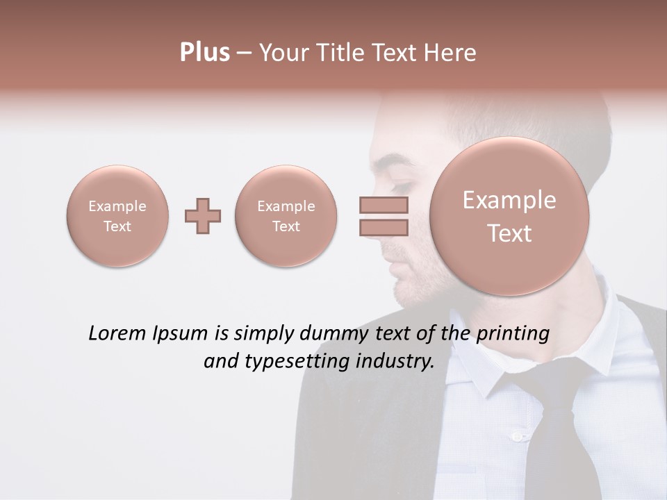 Hairstyle Desaturated Handsome PowerPoint Template