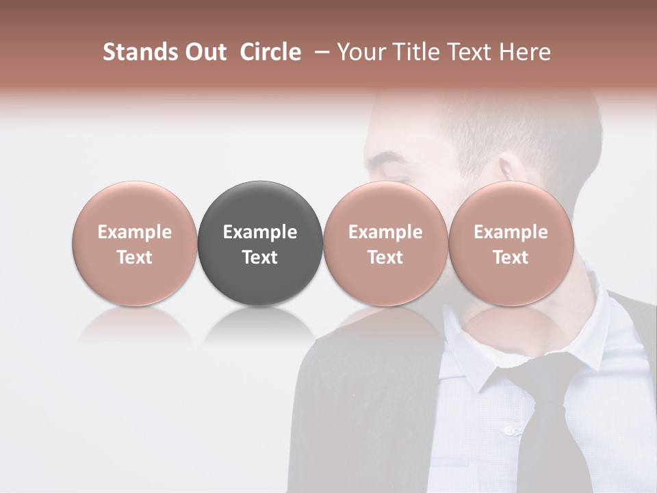 Hairstyle Desaturated Handsome PowerPoint Template