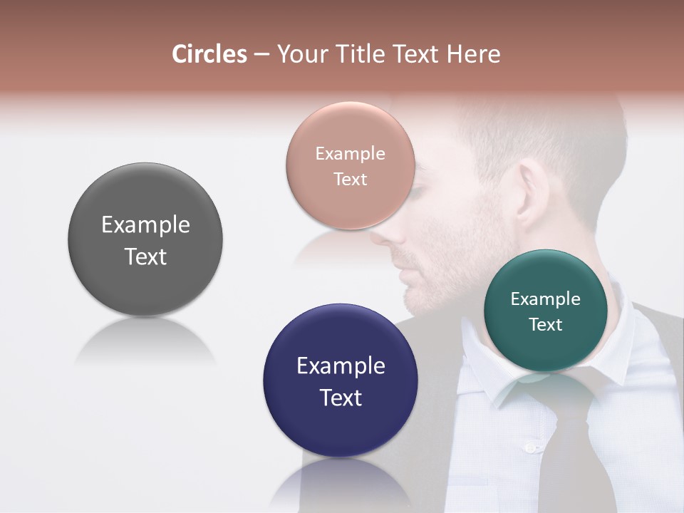 Hairstyle Desaturated Handsome PowerPoint Template