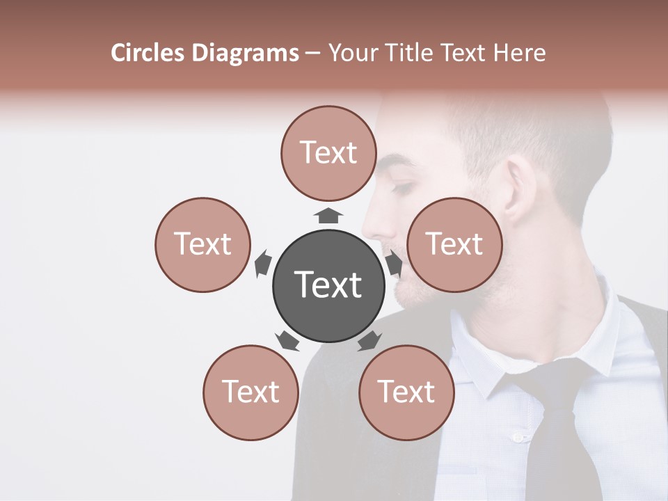 Hairstyle Desaturated Handsome PowerPoint Template