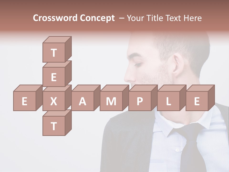 Hairstyle Desaturated Handsome PowerPoint Template