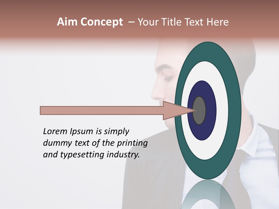 Hairstyle Desaturated Handsome PowerPoint Template