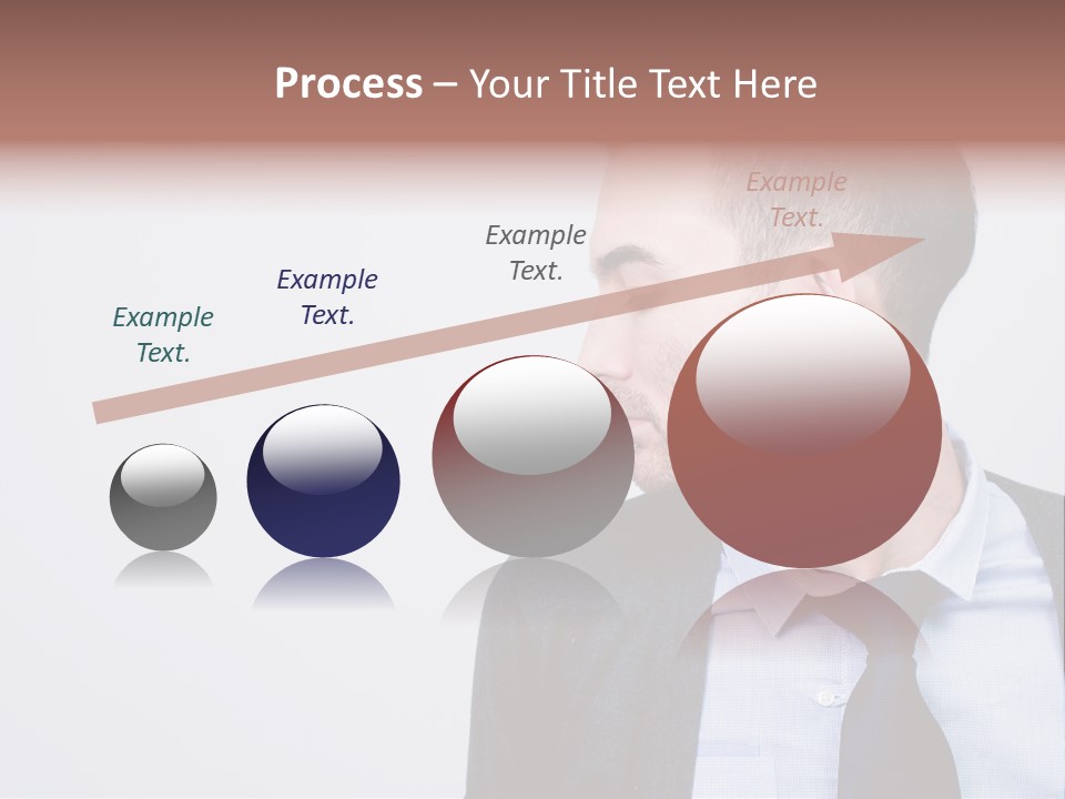 Hairstyle Desaturated Handsome PowerPoint Template