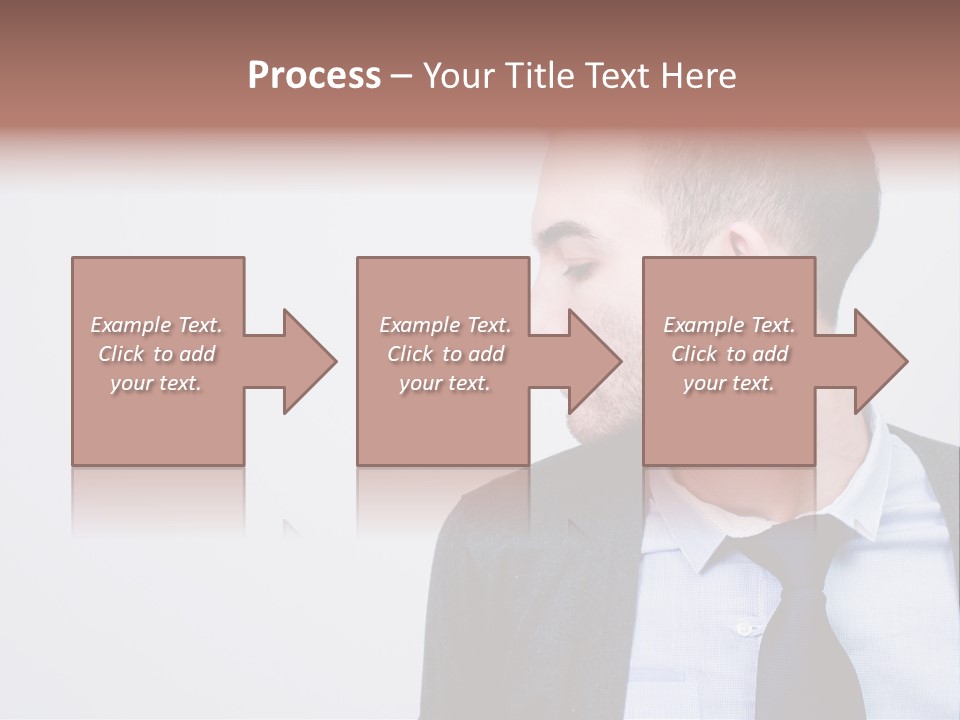 Hairstyle Desaturated Handsome PowerPoint Template