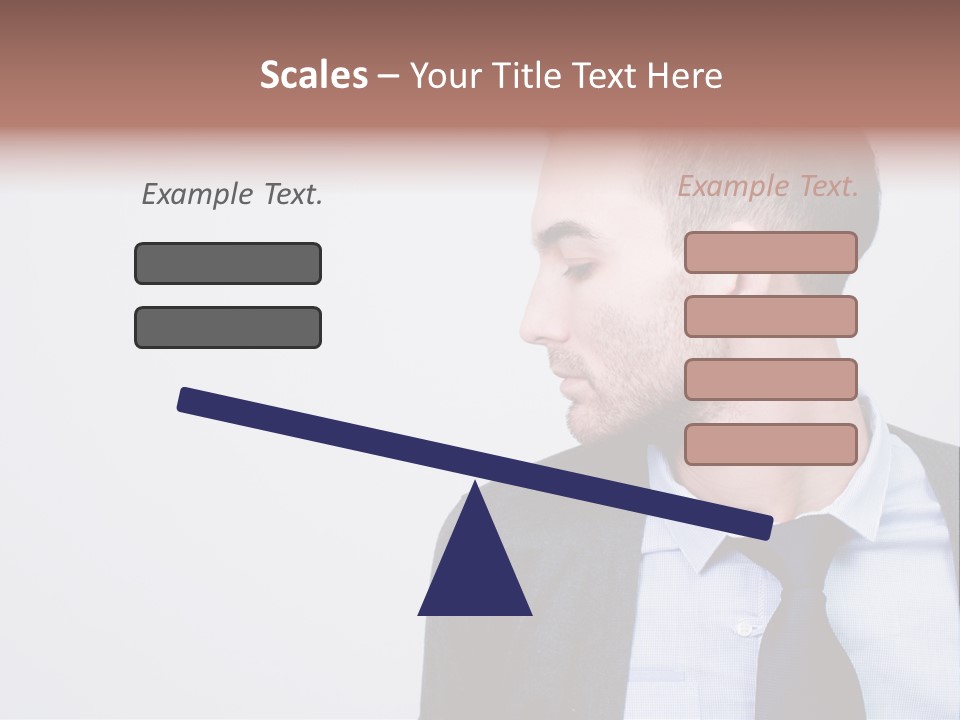 Hairstyle Desaturated Handsome PowerPoint Template