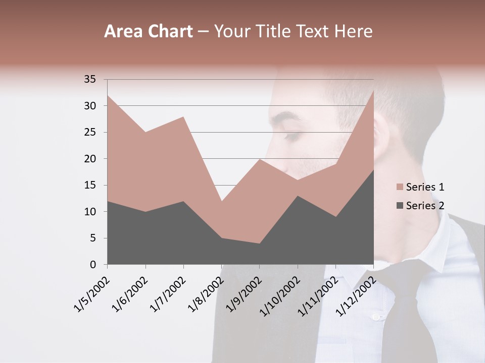Hairstyle Desaturated Handsome PowerPoint Template
