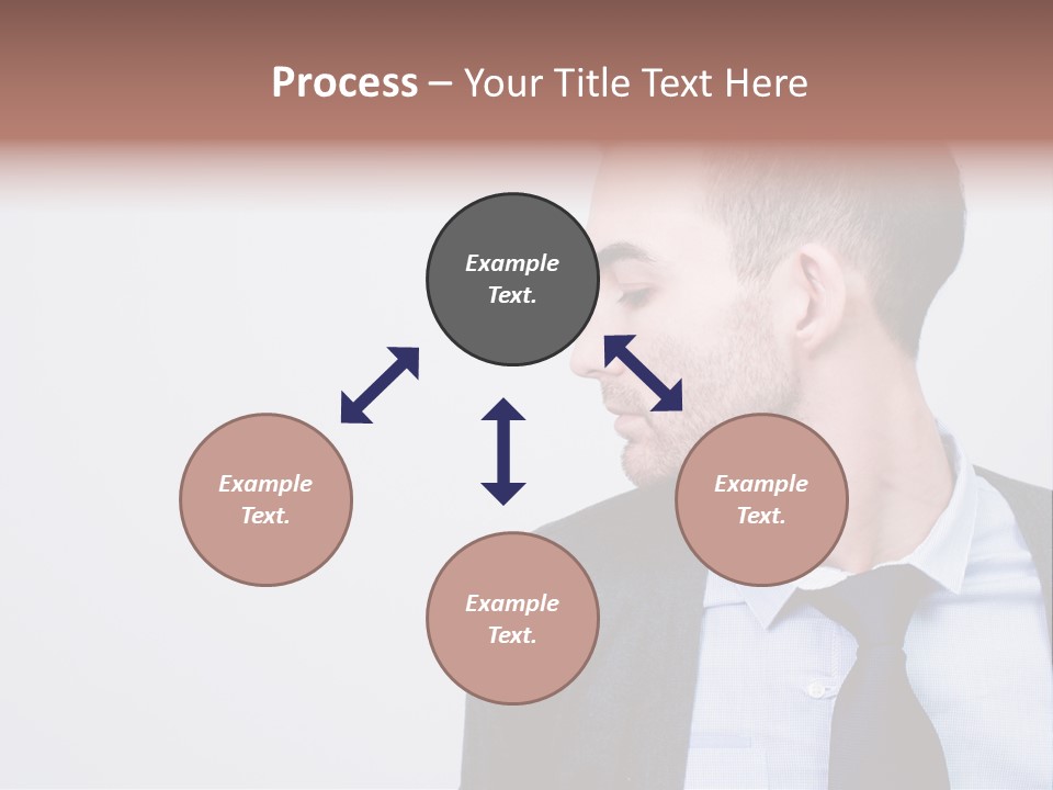 Hairstyle Desaturated Handsome PowerPoint Template