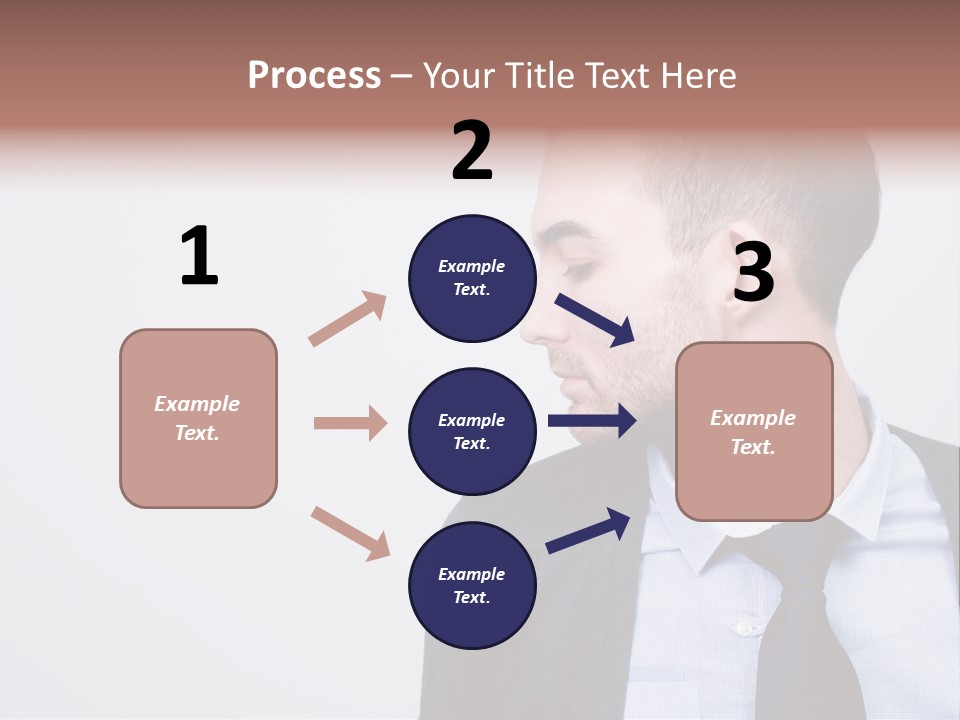 Hairstyle Desaturated Handsome PowerPoint Template