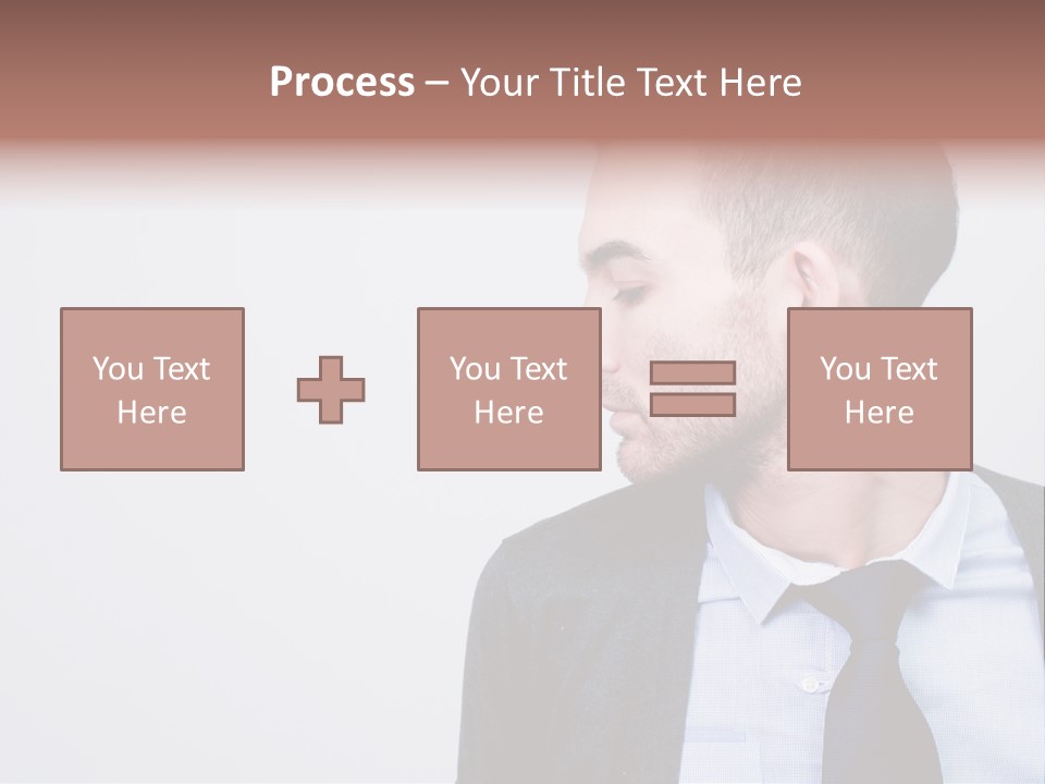 Hairstyle Desaturated Handsome PowerPoint Template