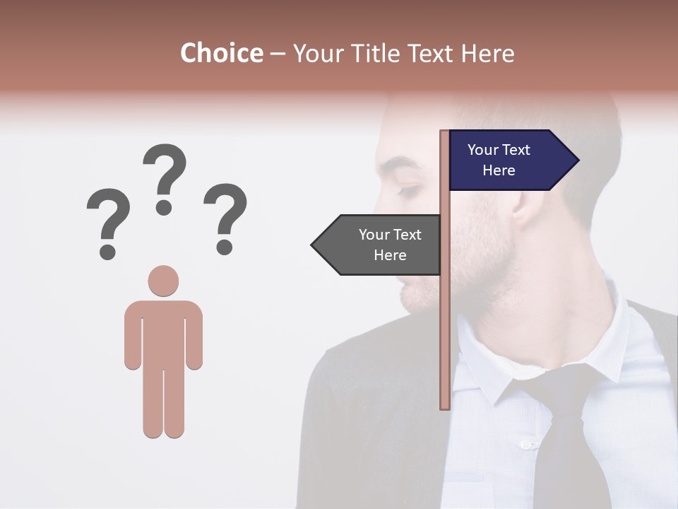 Hairstyle Desaturated Handsome PowerPoint Template