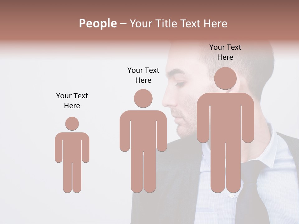 Hairstyle Desaturated Handsome PowerPoint Template