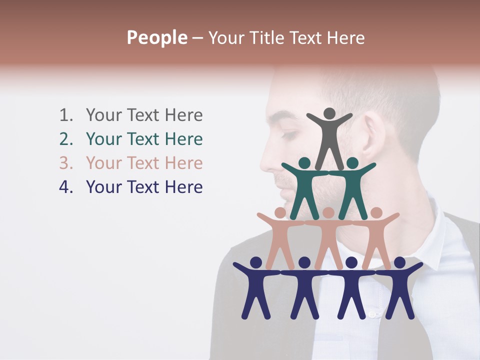 Hairstyle Desaturated Handsome PowerPoint Template