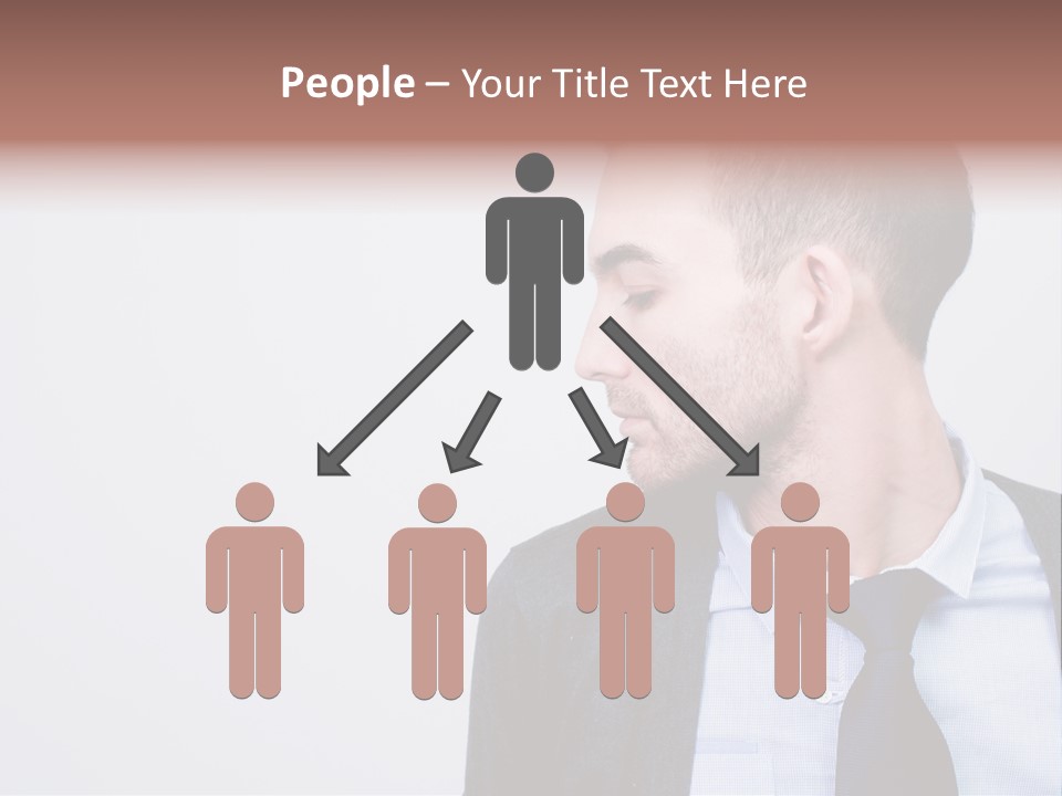 Hairstyle Desaturated Handsome PowerPoint Template