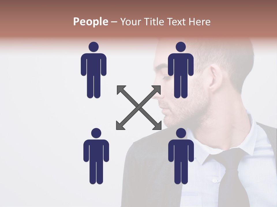 Hairstyle Desaturated Handsome PowerPoint Template