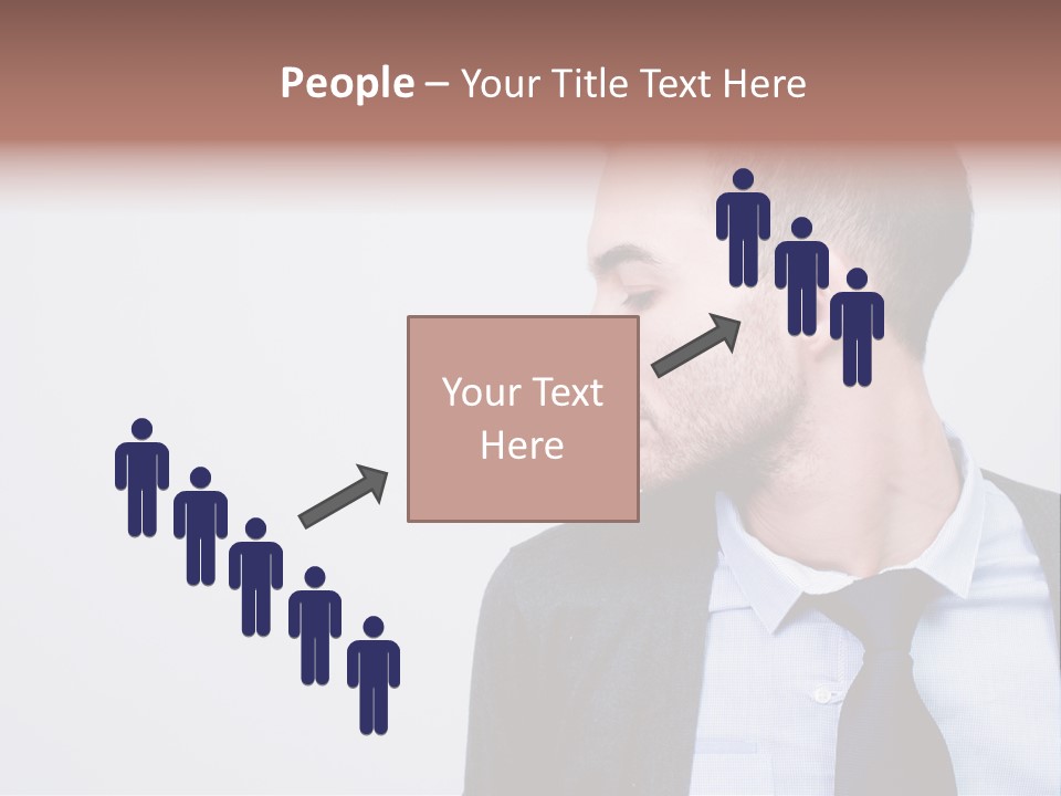 Hairstyle Desaturated Handsome PowerPoint Template