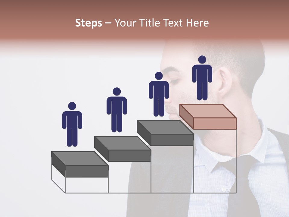 Hairstyle Desaturated Handsome PowerPoint Template