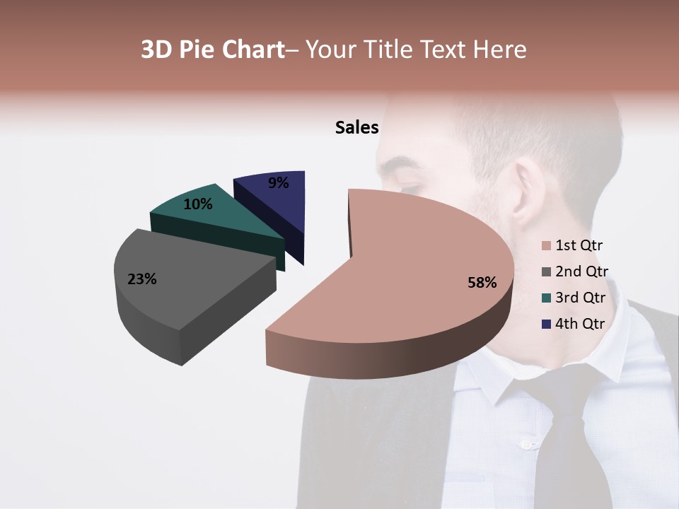 Hairstyle Desaturated Handsome PowerPoint Template
