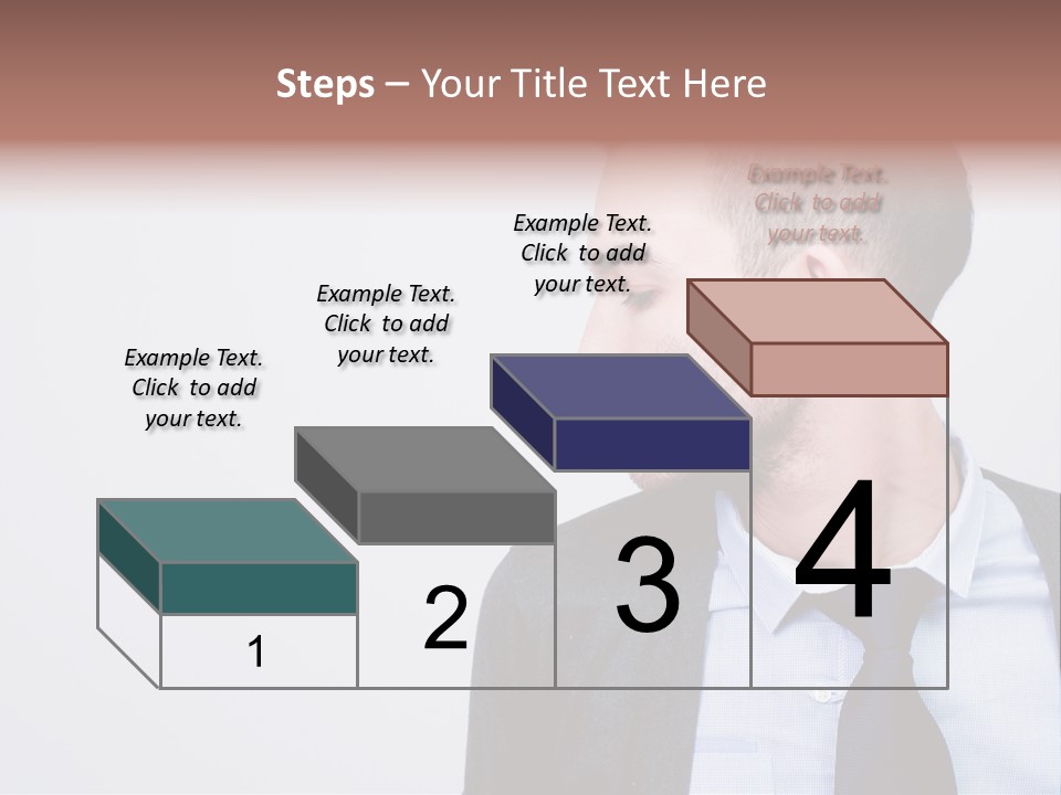 Hairstyle Desaturated Handsome PowerPoint Template