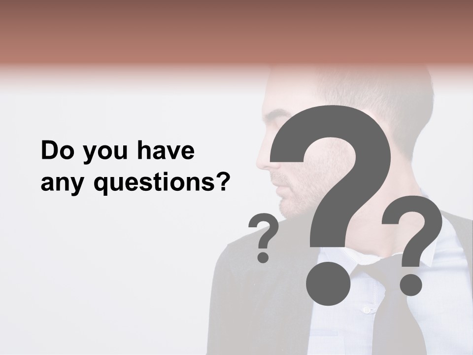 Hairstyle Desaturated Handsome PowerPoint Template