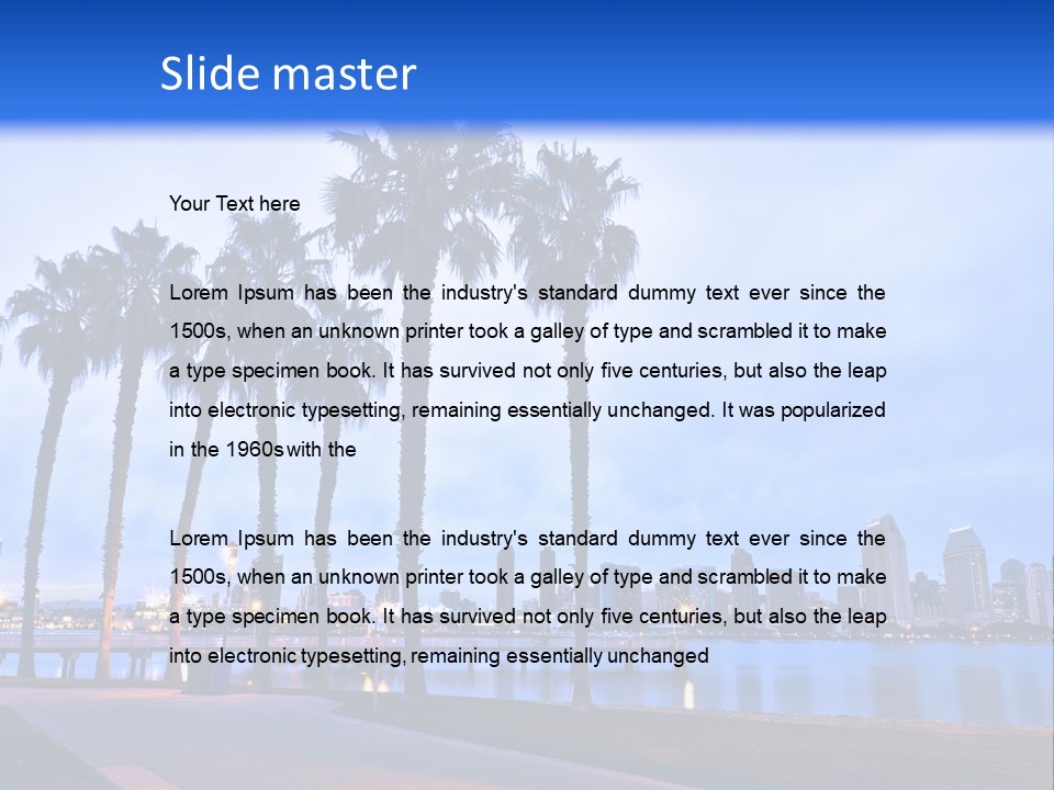 Line Harbor San PowerPoint Template