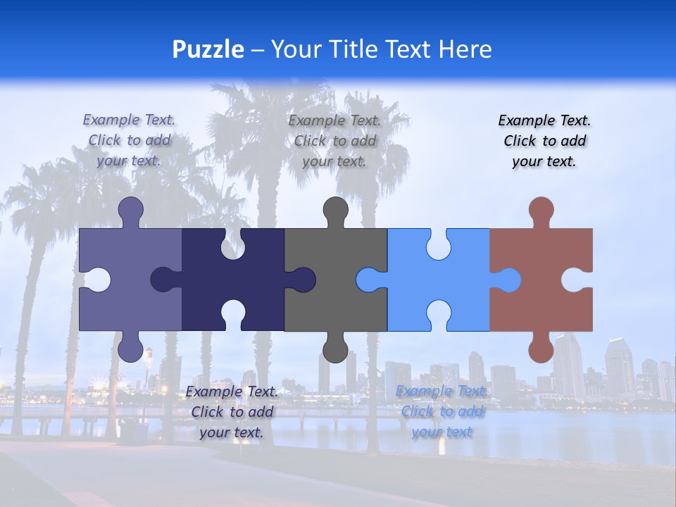 Line Harbor San PowerPoint Template