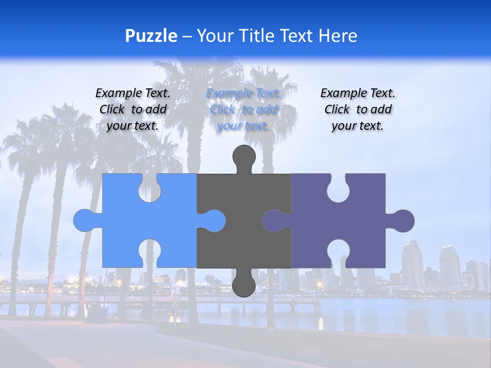 Line Harbor San PowerPoint Template