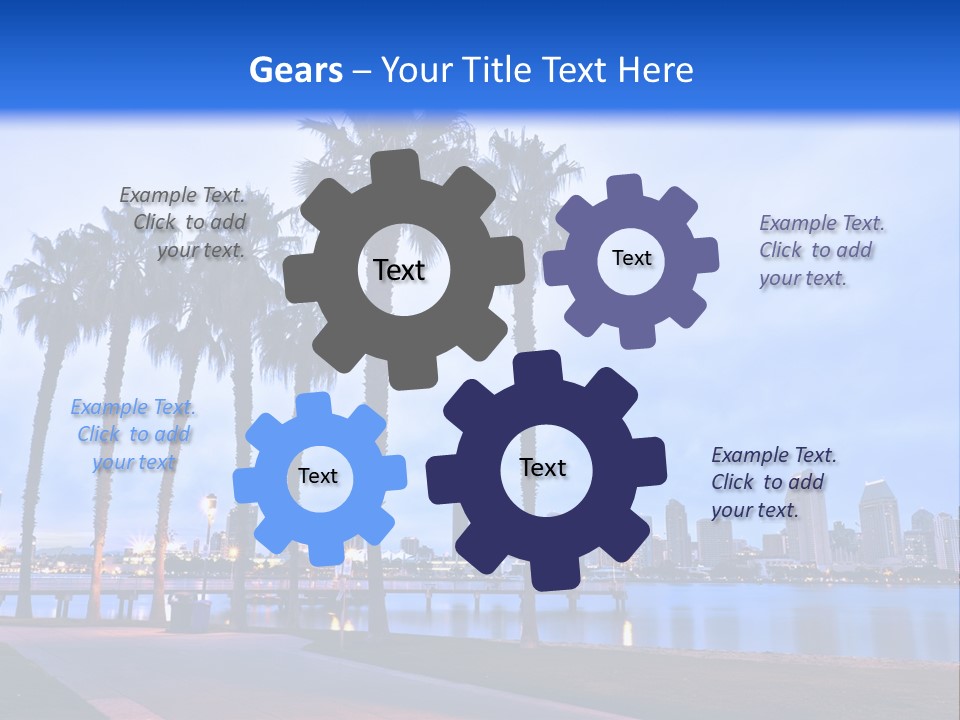 Line Harbor San PowerPoint Template